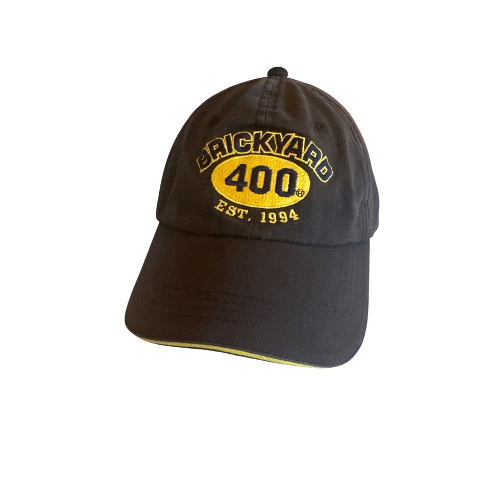 Brickyard 400 Outdoor Cap One Size Black & Yellow Adjustable Baseball Hat‎